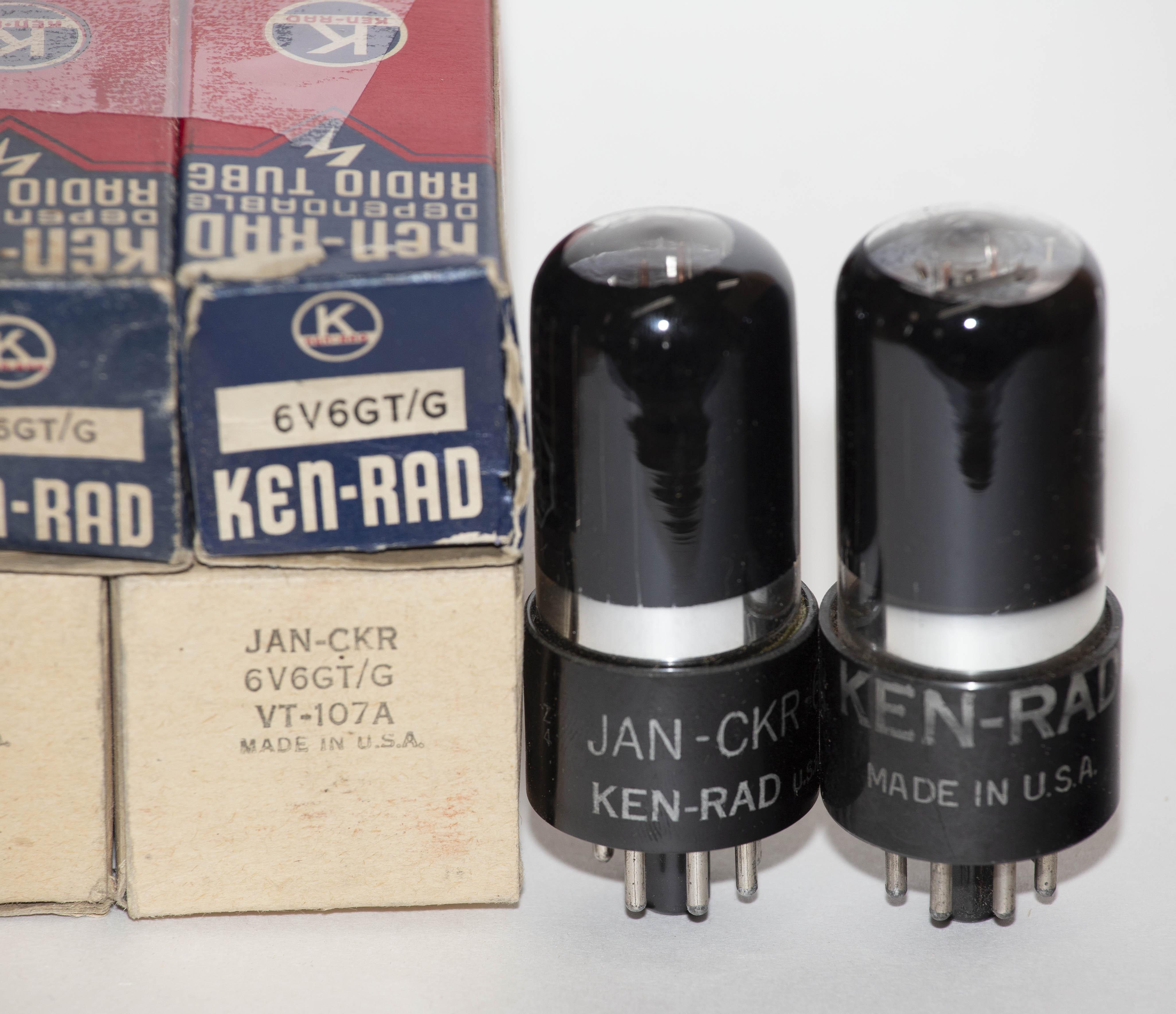 NOS Kenrad 6V6GT (Singles and Pairs) | KCA NOS Tubes & Amplifier